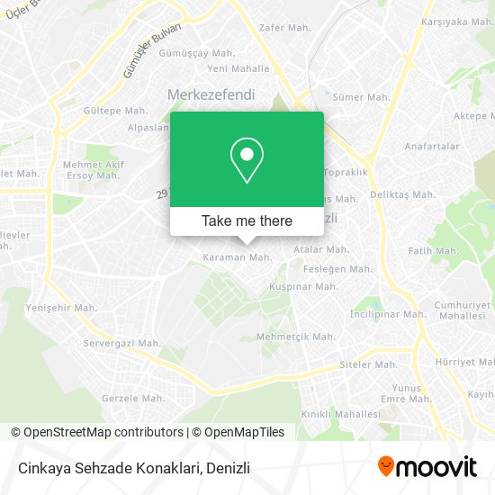 Cinkaya Sehzade Konaklari map