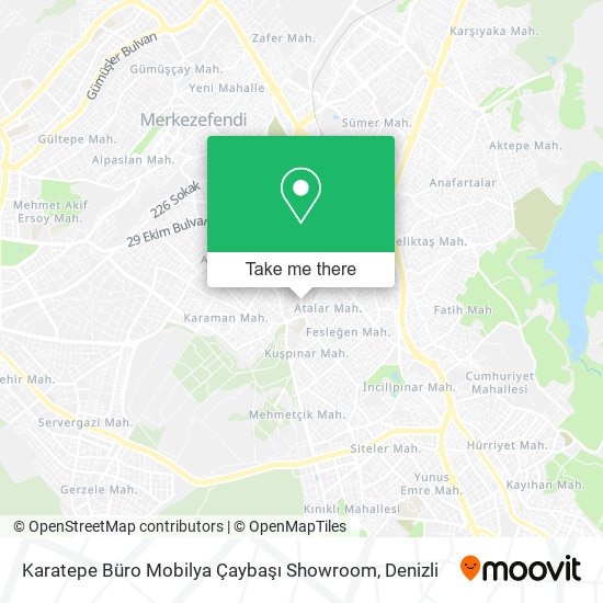 Karatepe Büro Mobilya Çaybaşı Showroom map