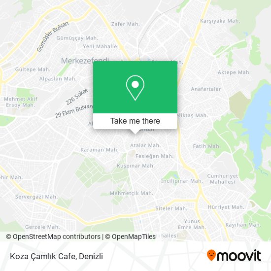 Koza Çamlık Cafe map