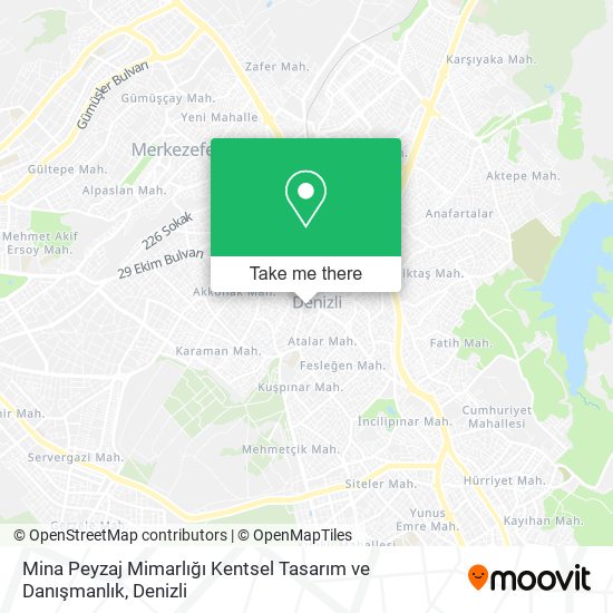 Mina Peyzaj Mimarlığı Kentsel Tasarım ve Danışmanlık map