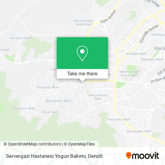 Servergazi Hastanesi Yogun Bakımı map