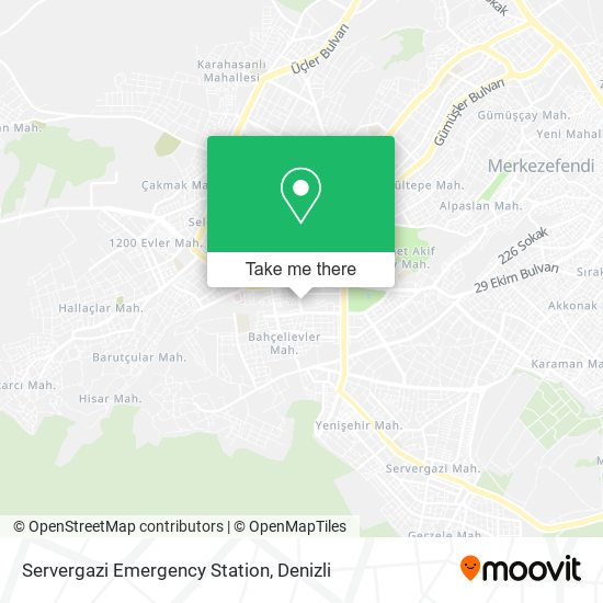 Servergazi Emergency Station map