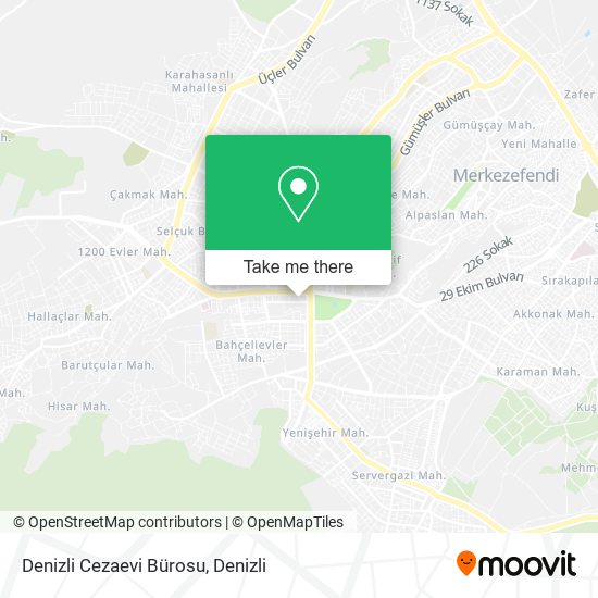 Denizli Cezaevi Bürosu map