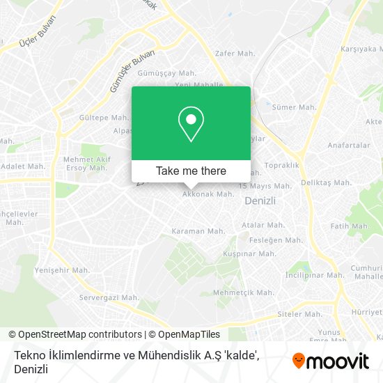 Tekno İklimlendirme ve Mühendislik A.Ş 'kalde' map