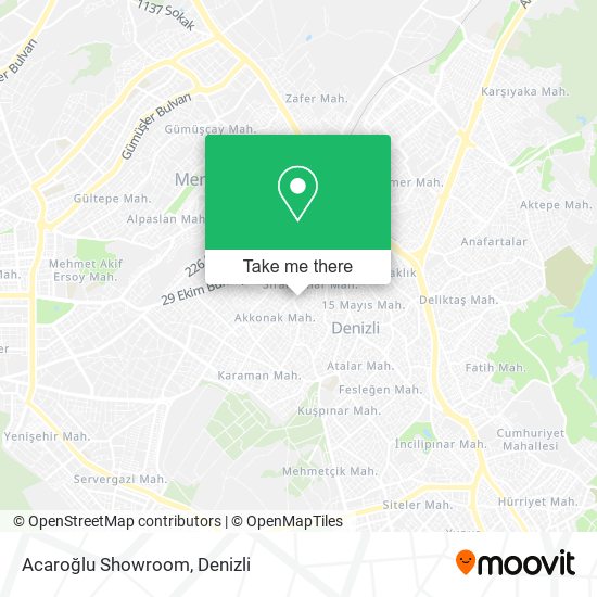 Acaroğlu Showroom map