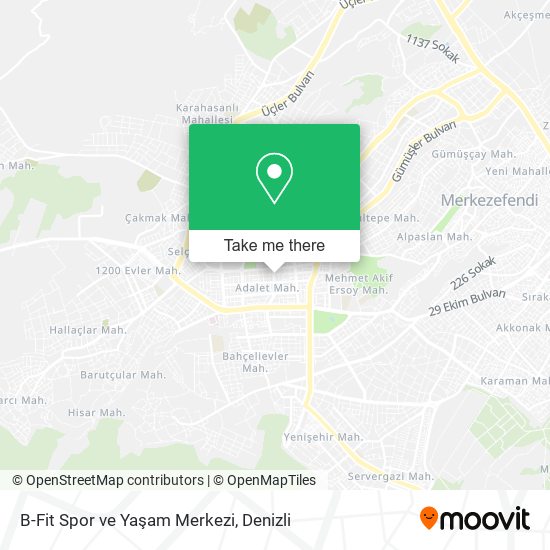 B-Fit Spor ve Yaşam Merkezi map