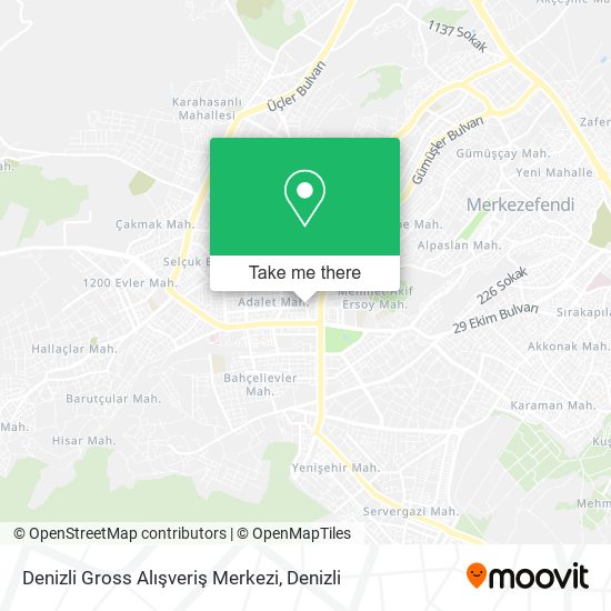 Denizli Gross Alışveriş Merkezi map