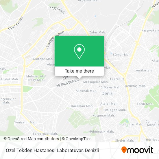 Özel Tekden Hastanesi Laboratuvar map