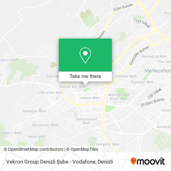 Vekron Group Denizli Şube - Vodafone map