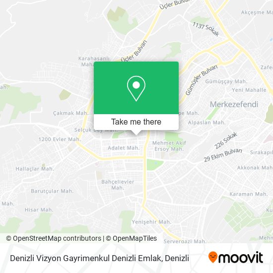 Denizli Vizyon Gayrimenkul Denizli Emlak map