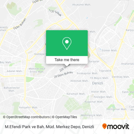 M.Efendi Park ve Bah. Müd. Merkez Depo map