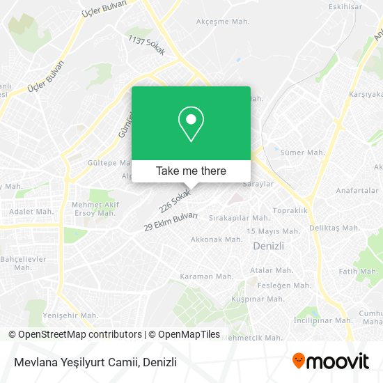Mevlana Yeşilyurt Camii map