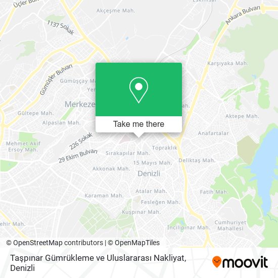 Taşpınar Gümrükleme ve Uluslararası Nakliyat map