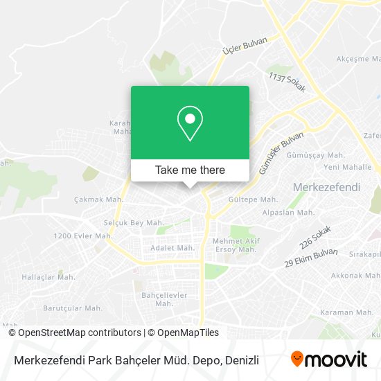 Merkezefendi Park Bahçeler Müd. Depo map