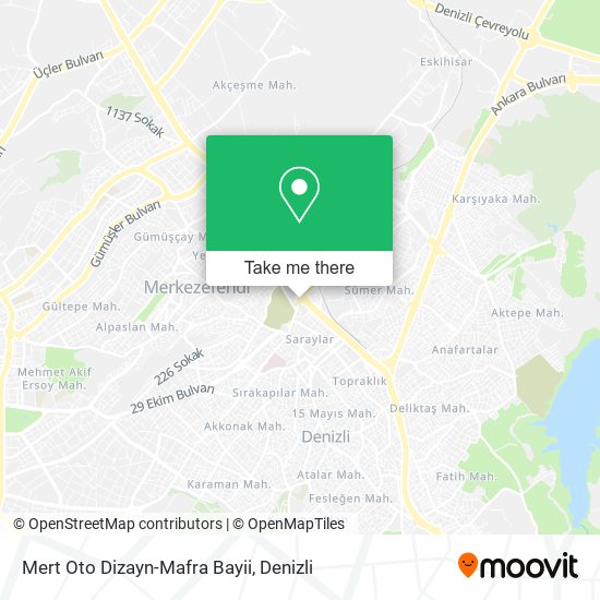 Mert Oto Dizayn-Mafra Bayii map
