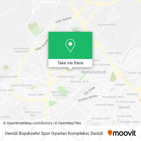 Denizli Buyuksehır Spor Oyunları Kompleksi map