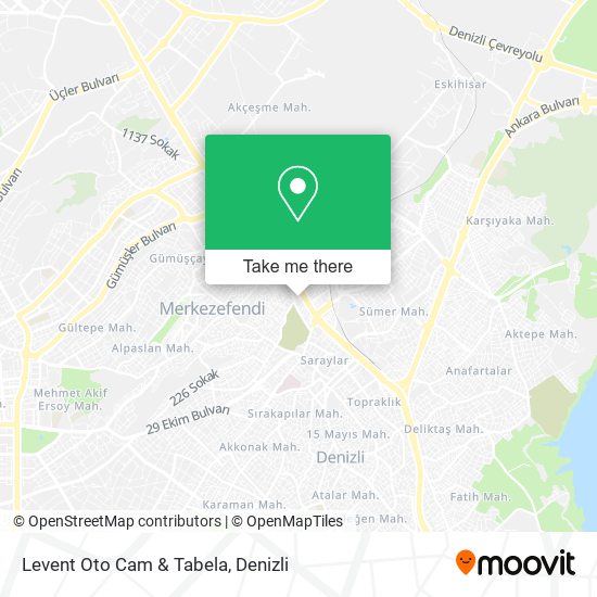 Levent Oto Cam & Tabela map