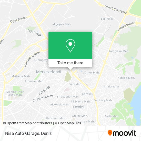 Nisa Auto Garage map