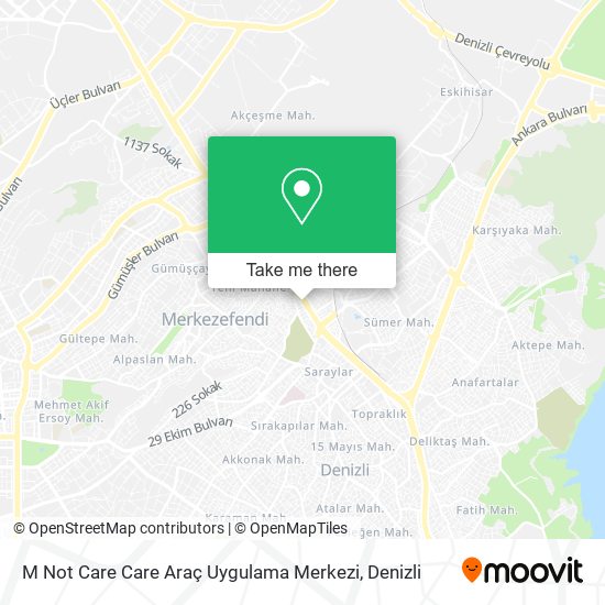 M Not Care Care Araç Uygulama Merkezi map