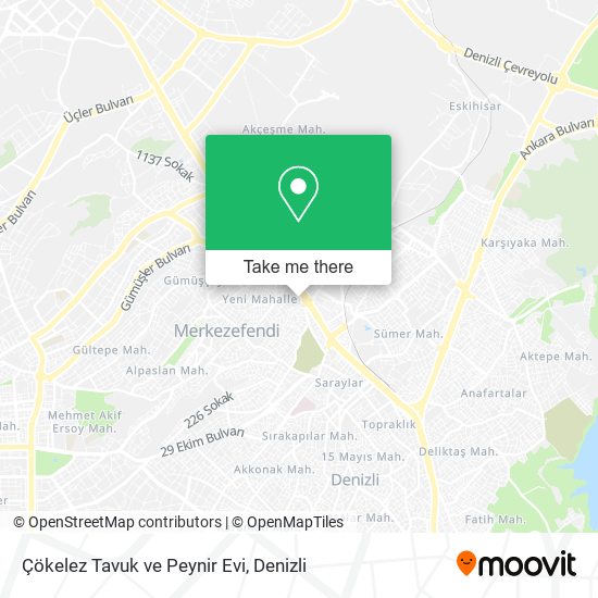 Çökelez Tavuk ve Peynir Evi map