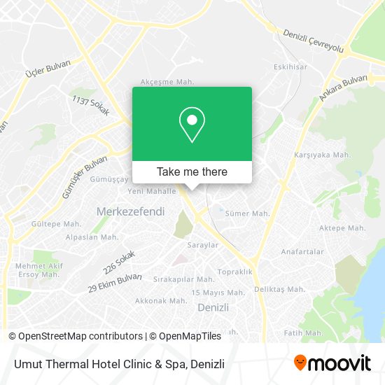 Umut Thermal Hotel Clinic & Spa map