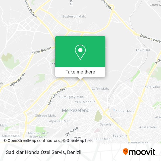 Sadıklar Honda Özel Servis map
