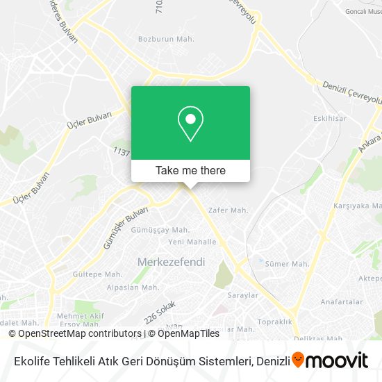 Ekolife Tehlikeli Atık Geri Dönüşüm Sistemleri map