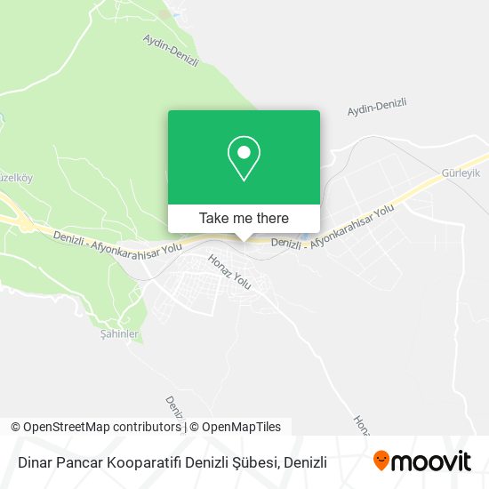 Dinar Pancar Kooparatifi Denizli Şübesi map