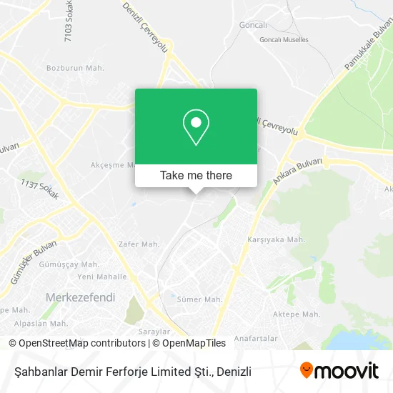 Şahbanlar Demir Ferforje Limited Şti. map