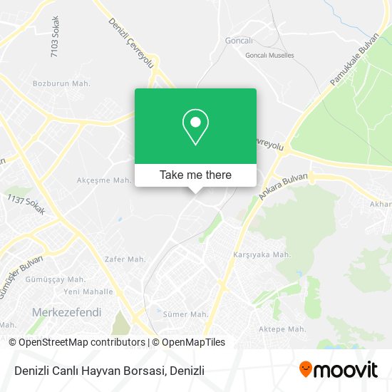 Denizli Canlı Hayvan Borsasi map