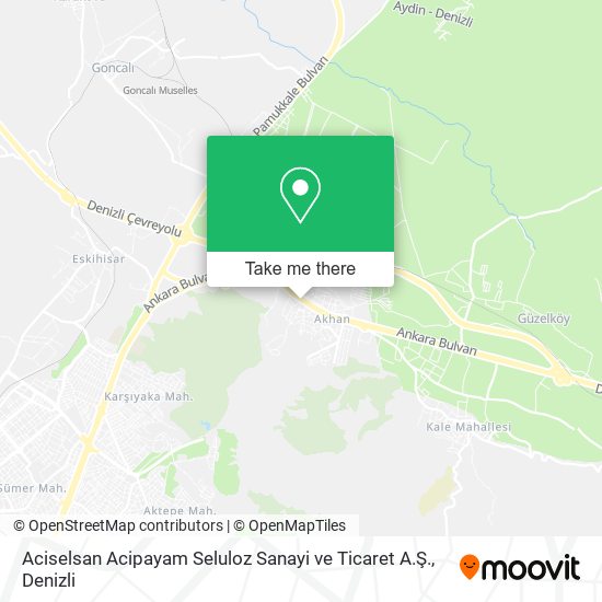 Aciselsan Acipayam Seluloz Sanayi ve Ticaret A.Ş. map