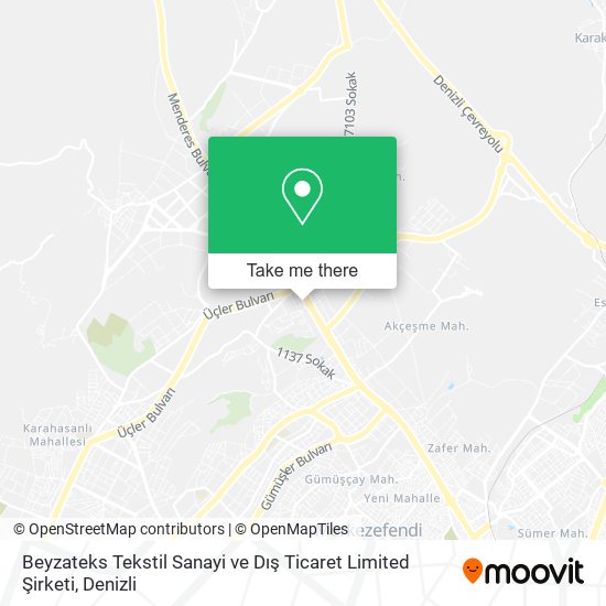 Beyzateks Tekstil Sanayi ve Dış Ticaret Limited Şirketi map