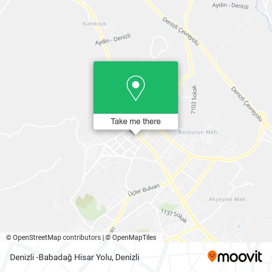 Denizli -Babadağ Hisar Yolu map