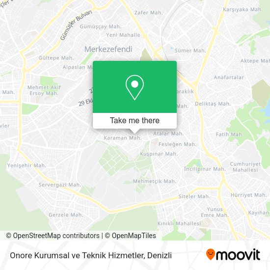 Onore Kurumsal ve Teknik Hizmetler map