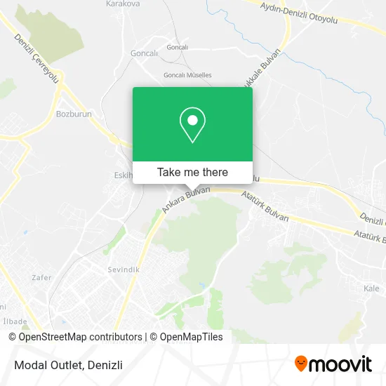Modal Outlet map