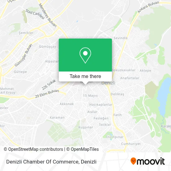 Denizli Chamber Of Commerce map