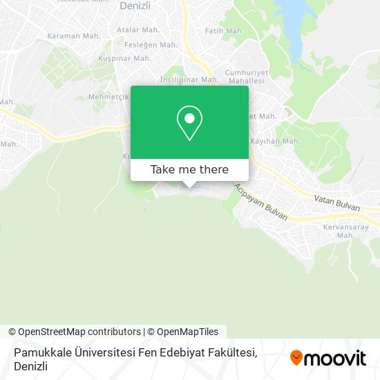 Pamukkale Üniversitesi Fen Edebiyat Fakültesi map