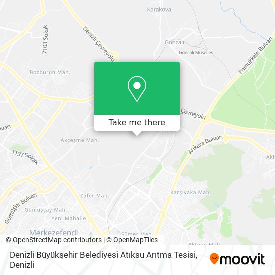 Denizli Büyükşehir Belediyesi Atıksu Arıtma Tesisi map