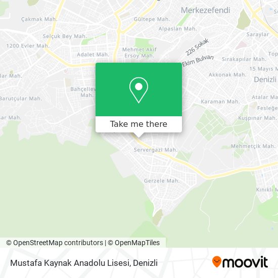 Mustafa Kaynak Anadolu Lisesi map