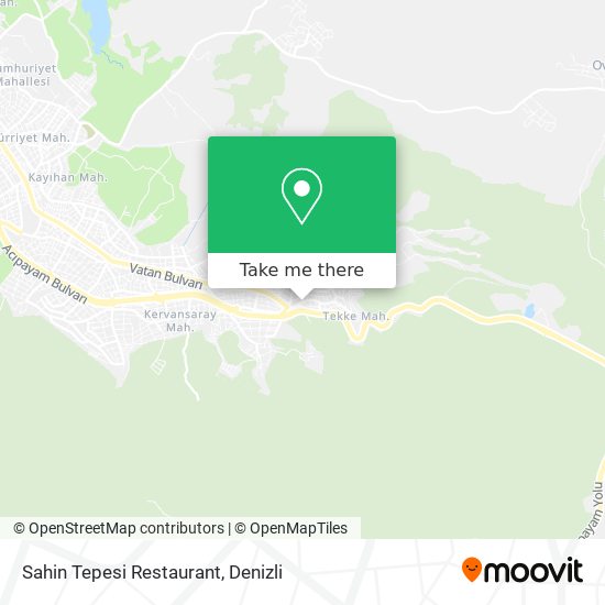 Sahin Tepesi Restaurant map