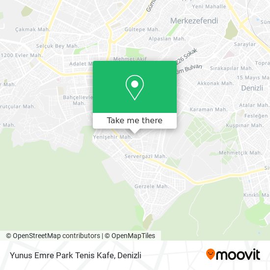 Yunus Emre Park Tenis Kafe map