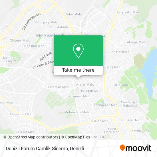 Denizli Forum Camlik Sinema map