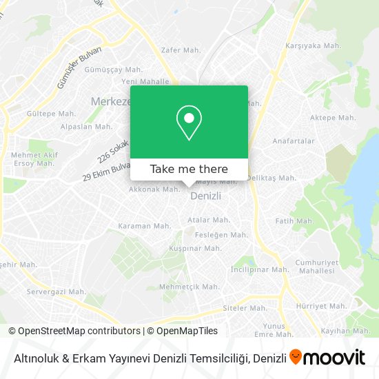 Altınoluk & Erkam Yayınevi Denizli Temsilciliği map