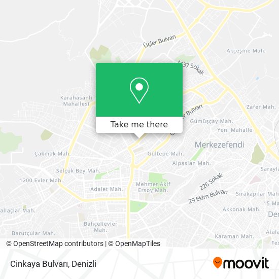 Cinkaya Bulvarı map