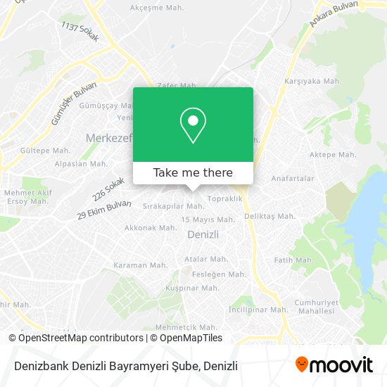 Denizbank Denizli Bayramyeri Şube map