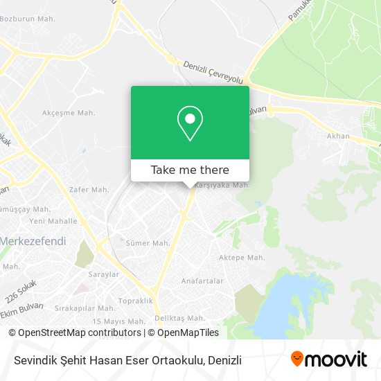 Sevindik Şehit Hasan Eser Ortaokulu map