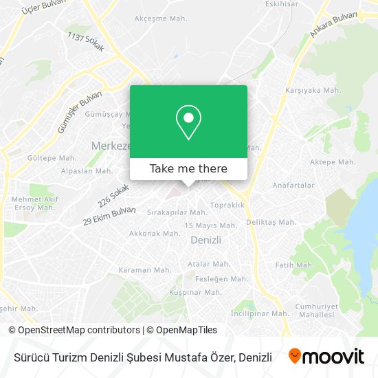 Sürücü Turizm Denizli Şubesi Mustafa Özer map