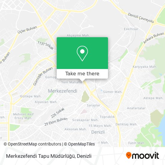 Merkezefendi Tapu Müdürlüğü map