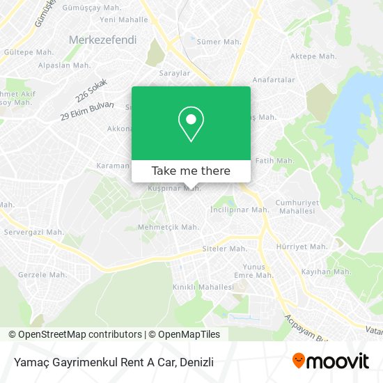 Yamaç Gayrimenkul Rent A Car map