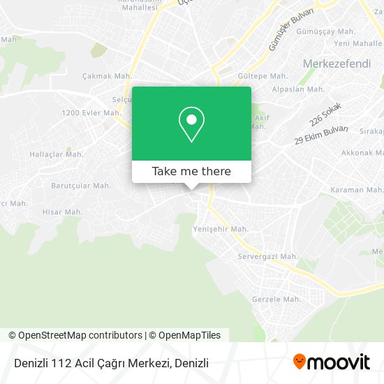 Denizli 112 Acil Çağrı Merkezi map